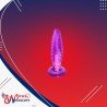 Purple Jelly Anal Vibrating Butt Plug With Suction Cup