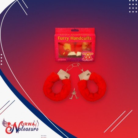 Fetish Fantasy Beginner's Furry Cuffs in Red
