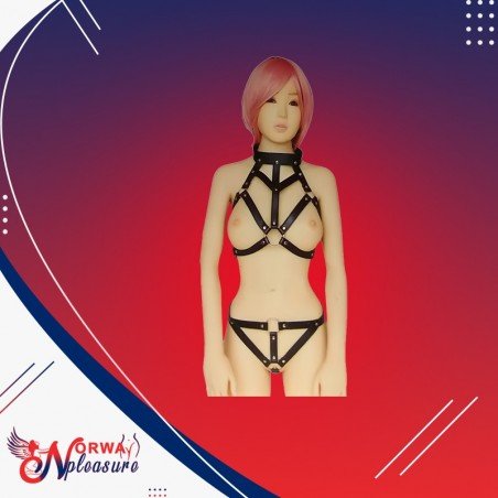 Sexy Leather Bondage Strap-Style String Body Harness