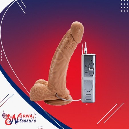 Realistic Dildo Vibrator with Suction Cup 7 Inch