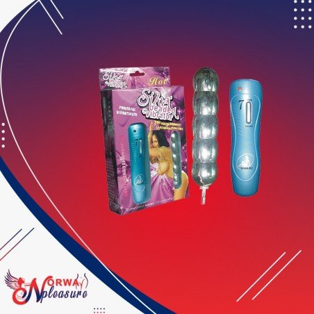 Silver Beaded Anal Vibrator-BIG